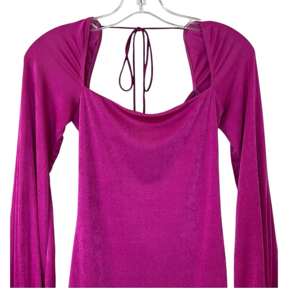 Lucy in The Sky - Women’s Long-Sleeve Mini Dress, Body-Con -  Hot Pink, Small - Picture 9 of 17